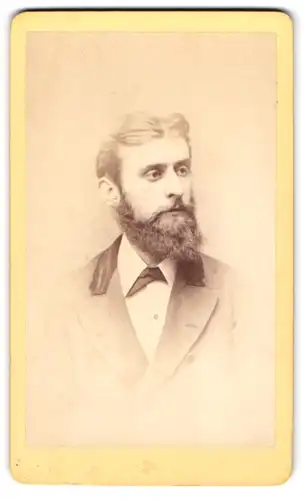 Fotografie F. Treble & Co., Gt. Yarmouth, 182, King Street, Modisch gekleideter Herr mit Vollbart