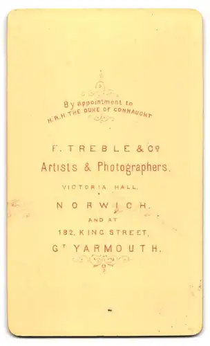 Fotografie F. Treble & Co., Gt. Yarmouth, 182, King Street, Modisch gekleideter Herr mit Vollbart