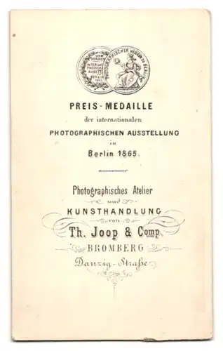 Fotografie Th. Joop & Comp., Bromberg, junge Polin im seidenen Biedermeierkleid mit Gürtelschnalle