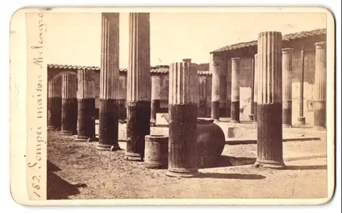 Fotografie unbekannter Fotograf, Ansicht Pompei, Ruinen der Maison Meleagro