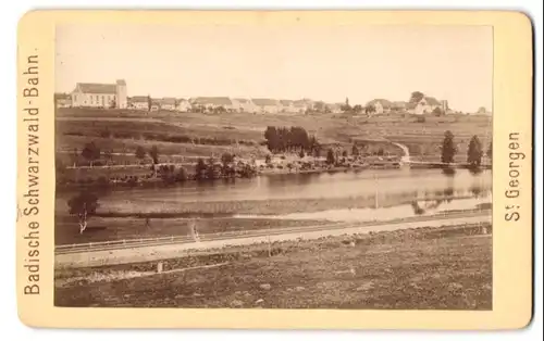 Fotografie L. Meder, Heidelberg, Ansicht St. Georgen, Ortschaft mit Anschluss der Badischen Schwarzwald-Bahn