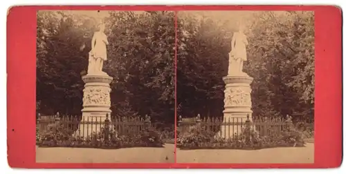 Fotografie unbekannter Fotograf, Ansicht Berlin, Statue König Friedrich Wilhelm III. im Tiergarten