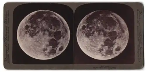 Stereo-Fotografie Underwood & Underwood, New York, / NY, Full Moon, Vollmond