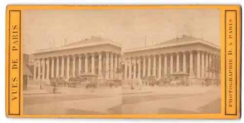 Stereo-Fotografie D. A., Paris, Ansicht Paris, Blick auf die Börse