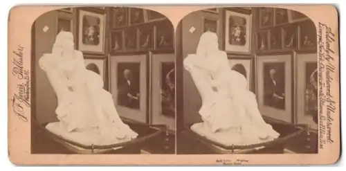 Stereo-Fotografie J. F. Jarvis, Washington D.C. / WA, Statue Selt Love Amor