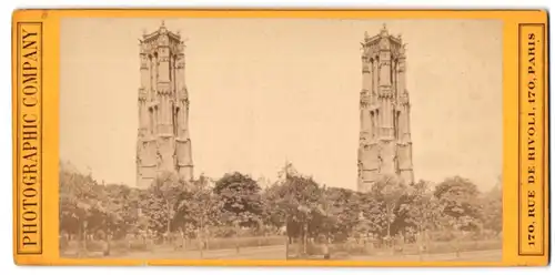 Stereo-Fotografie Photographic Co., Paris, Ansicht Paris, Tour St. Jacques