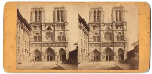 Stereo-Fotografie Brainerd & Brown, Troy / NY, Ansicht Paris, Blick auf die Kirche Notre Dame