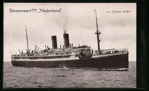 AK Niederländisches Passagierschiff Johan de Witt auf hoher See