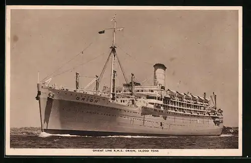 AK Passagierschiff RMS Orion der Orient Line sticht in See