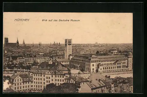 AK München, Blick auf das Deutsche Museum