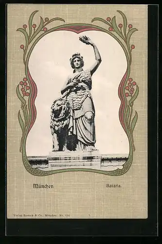 AK München, Bavaria von Pflanzen umrankt