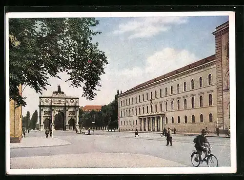 AK München, Siegestor und Haus des deutschen Rechts