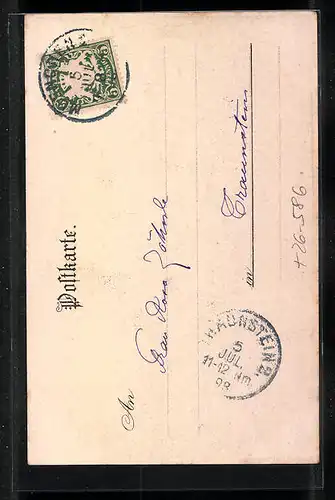 AK München, Maximilianeum mit Isar am Abend