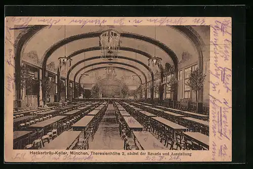 AK München, Gasthaus Hackerbräu-Keller - Saal