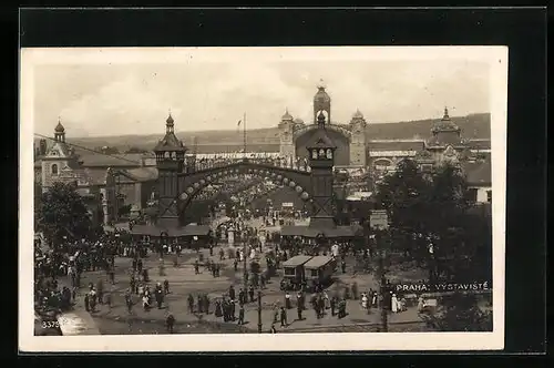 AK Praha, Vystaviste, Eingang zur Ausstellung