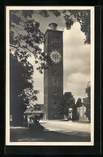 AK München, Verkehrs-Ausstellung 1925, Leuchtturm