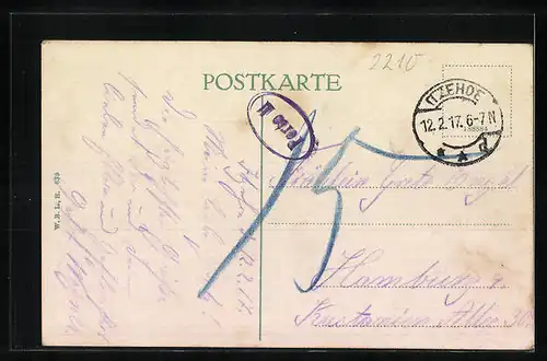 AK Itzehoe, Victoriastrasse mit Postgebäude