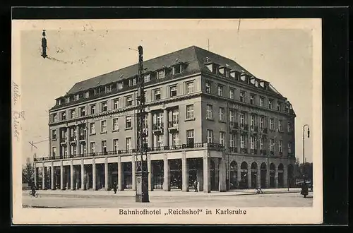 AK Karlsruhe, Bahnhofhotel Reichshof