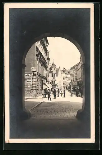 AK Linz /Donau, Blick vom Landhausportal gegen die Altstadt