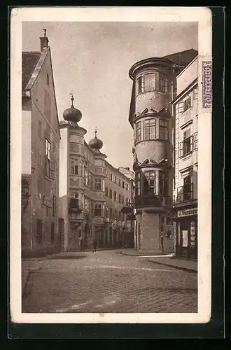 AK Linz /Donau, Strassenpartie in der Altstadt