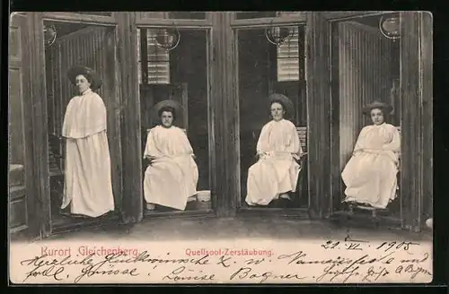 AK Gleichenberg, Besucher bei der Quellsool-Zerstäubung