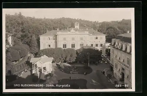 AK Bad Gleichenberg, Kurplatz aus der Vogelschau