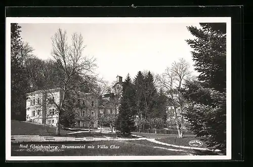 AK Bad Gleichenberg, Brunnental mit Villa Clar