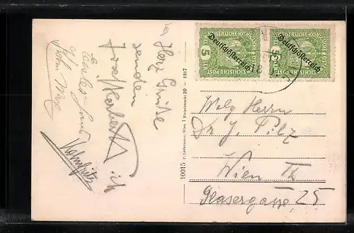 AK Neuberg, Ortsansicht mit Blick gegen Schneealpe