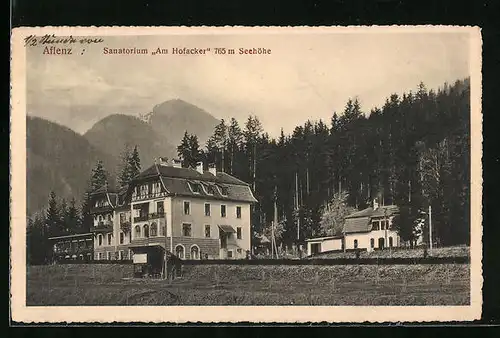 AK Aflenz, Sanatorium Hofacker