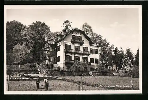 AK Bad Gleichenberg, Villa Rosenhof vom Nutzgarten aus gesehen