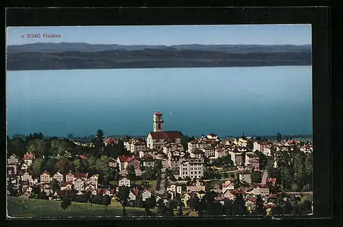 AK Heiden, Ortsansicht vor Bodensee aus der Vogelschau