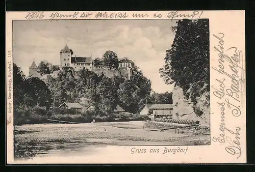 AK Burgdorf, Ansicht der Burg