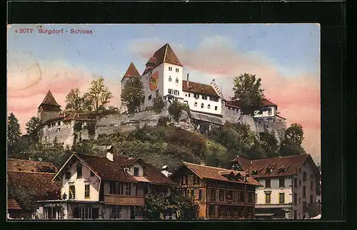 AK Burgdorf, Ortspartie mit Schloss