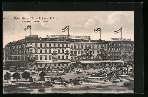 AK Coblenz, Hotel Riesen-Fürstenhof, Gasthof Anker