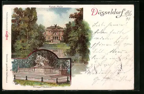 Lithographie Düsseldorf, Krieger-Denkmal, Kunsthalle