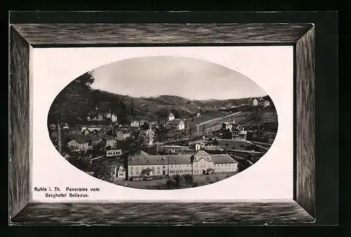 Präge-AK Ruhla /Th., Panorama vom Berghotel Bellevue