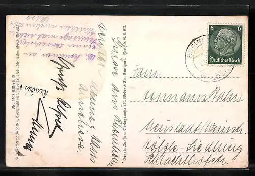 AK Rheinheim vom Flugzeug aus