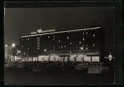 AK Magdeburg, Hotel International bei Nacht