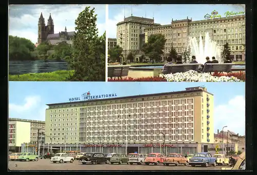 AK Magdeburg, Dom, Wilhel-Pieck-Allee, Hotel International