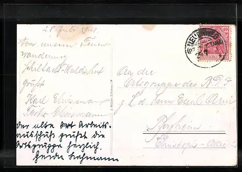 AK Neuenweg /Schwarzwald, Teilansicht mit Kirche