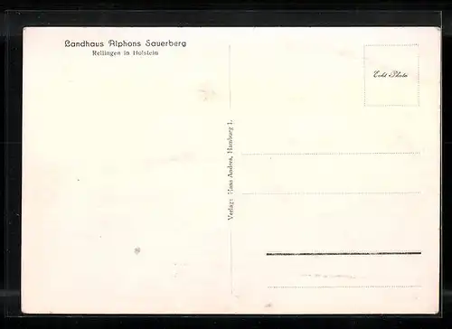 Künstler-AK Rellingen in Holstein, Landhaus Alphons Sauerberg
