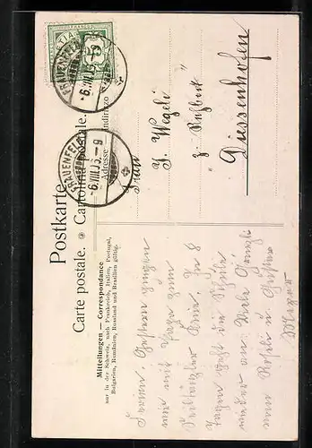 AK Zofingen, Ehepaar in der Stube, er liest die Schweiz. Allgemeine Volks-Zeitung