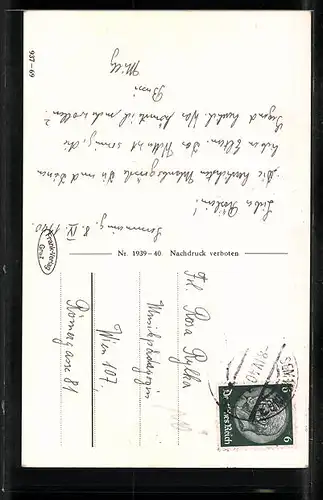 AK Semmering, Kirchlein mit Strassenpartie