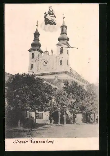 AK Maria Lanzendorf, Wallfahrtskirche mit Gnadenmutter