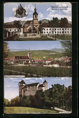 AK Maria-Enzersdorf, Kirche und Madonna