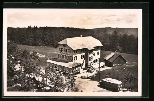 AK Oppenau /Schwarzwald, Höhenhotel und Wintersportplatz Zuflucht