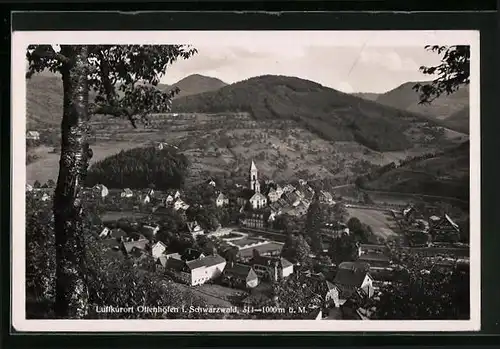 AK Ottenhöfen i. Schwarzwald, Ortsansicht aus der Vogelschau