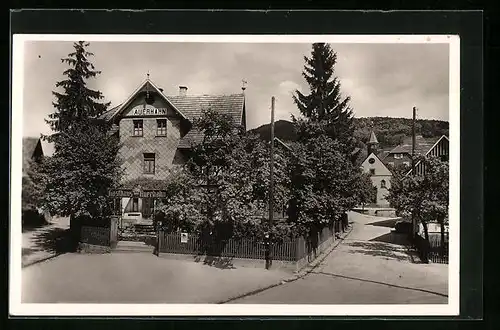 AK Affental, Gasthaus zum Auerhahn mit Strassenpartie