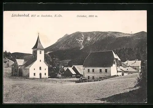 AK Lackenhof, Kirche mit Oetscher