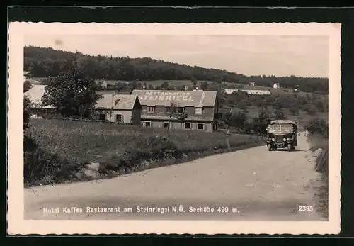 AK St. Andrä-W., Restauration am Steinriegel mit Auto